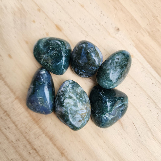 Moss Agate Tumbles