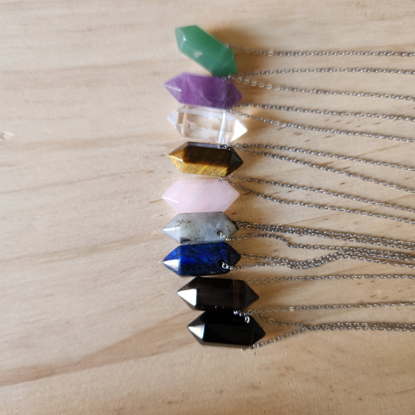 Crystal Doubly Point Necklaces