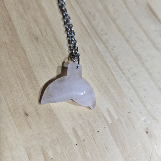 Rose Quartz Whale Tale