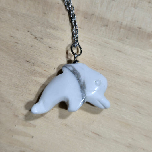 Howlite Dolphin Necklace