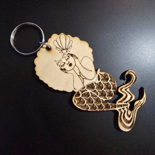 Afro Mermaid Keychain