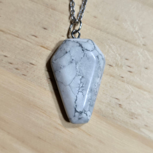 Howlite Coffin Necklace