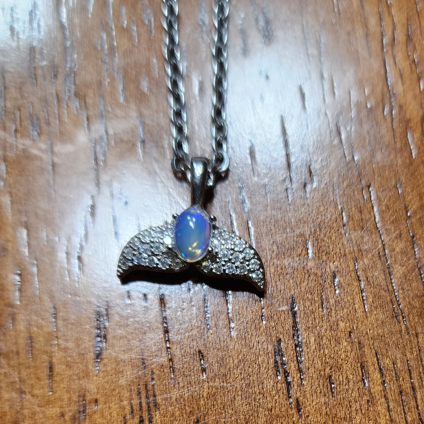 Opal Whale Necklace