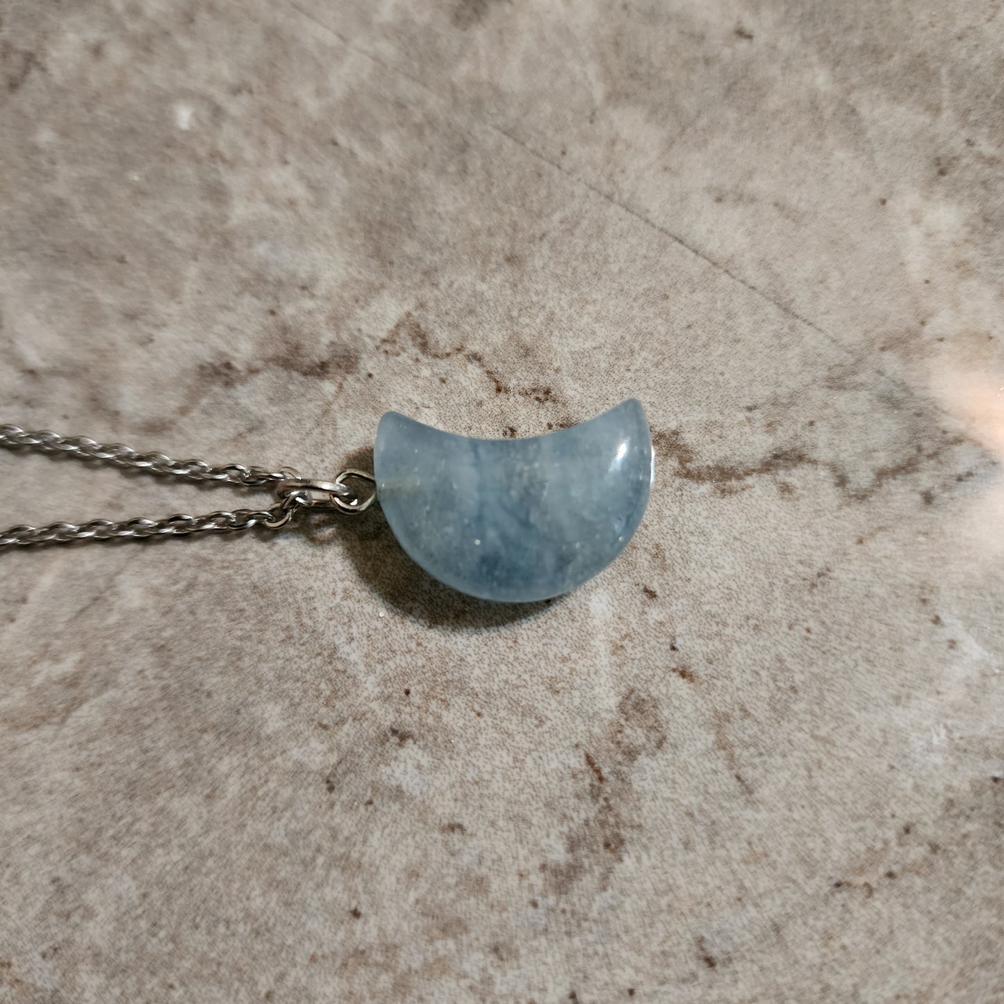 Aquamarine Moon Necklace