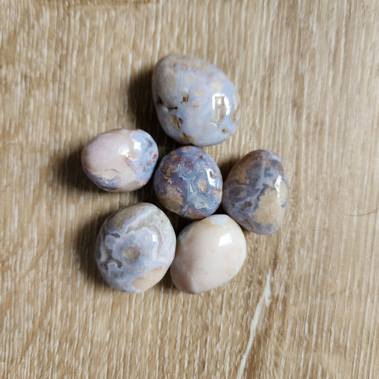 Blue Flower Agate Tumble